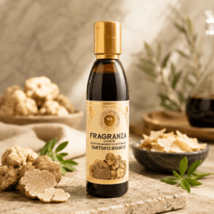 Italian white truffle balsamic glaze made with Modena IGP balsamic vinegar