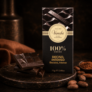 south American venchi 100% extra dark chocolate bar made with pure cocoa mass