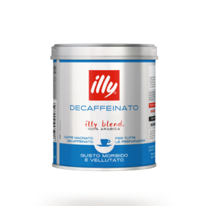 100% Arabica decaffeinated ground coffee with smooth caramel and chocolate notes
